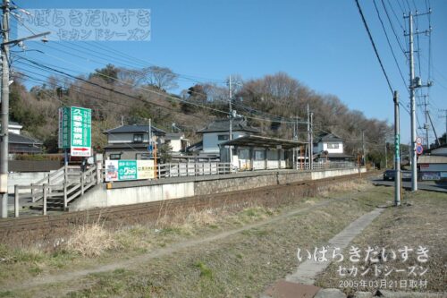 日立電鉄線 南高野駅 片面ホーム （2005年撮影）