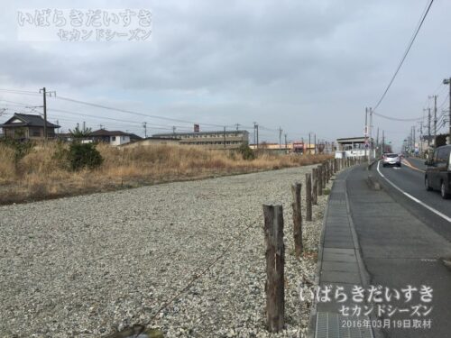 日立電鉄線 鮎川駅 駅舎跡地 （2016年）
