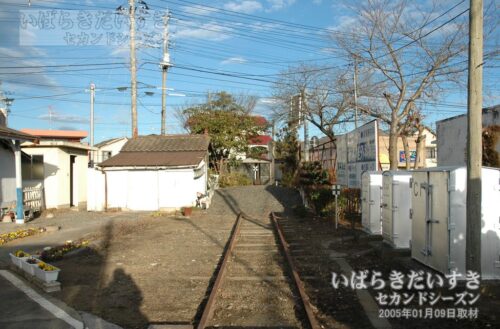 鉾田線 盲腸駅のため線路が行き止まり（2005年撮影）