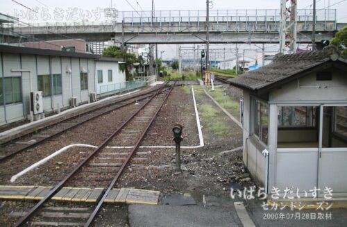 土浦駅 旧1番線を水戸方面まで歩く（2000年撮影）