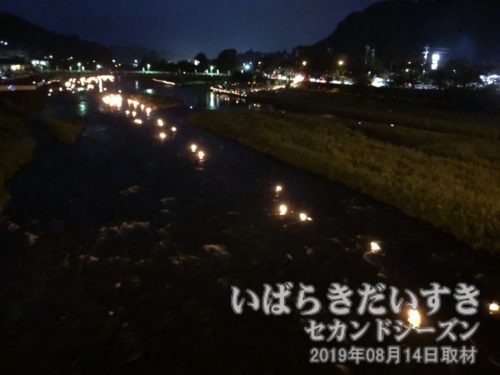 茨城百景 包括風景 久慈川の燈籠流し