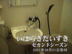 【洗面台とシャワー】<br>使用感は悪くありませんが、古さは隠せない雰囲気があります。