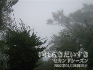 【霧で見えない】去年とは違い、今年は霧でまったく景色が見えませんでした･･･（´ＴωＴ｀）。