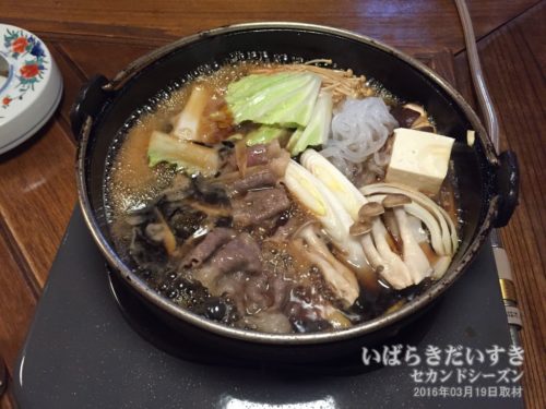 常陸牛のすき焼き：ホテル網元