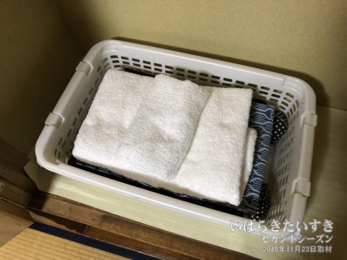 浴衣とタオル：銚子屋旅館