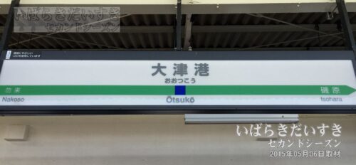 常磐線 大津港駅 駅名標（2015年撮影）