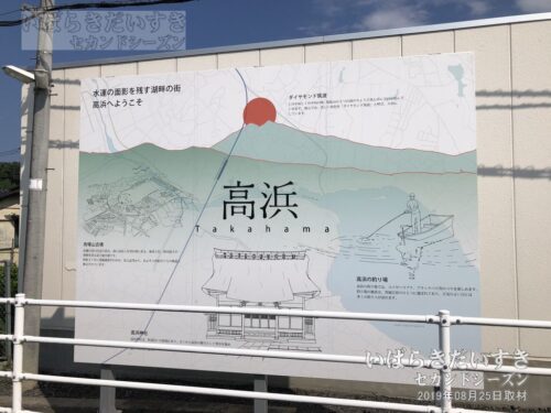高浜駅 駅ホームの看板（2019年撮影）