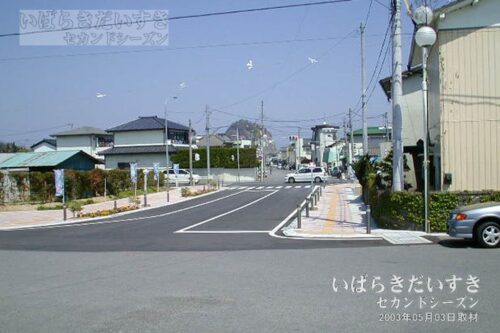 久ノ浜駅 駅前の風景（2003年撮影）