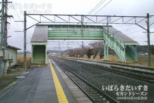 磐城太田駅 駅ホームから北方仙台方面を望む（2004年撮影）