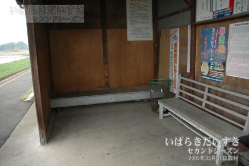 関東鉄道常総線 大宝駅 旧駅舎 内部（2005年撮影）
