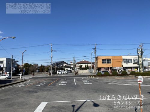水海道駅 駅前の風景（2020年撮影）