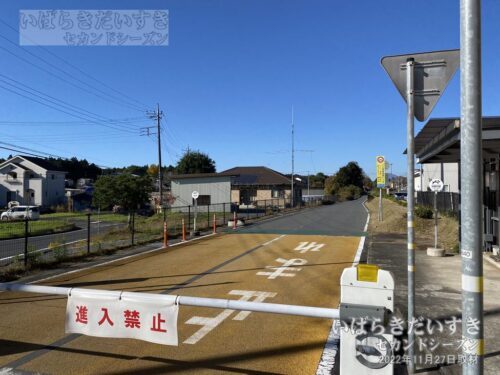 四箇村駅 | 上り石岡方面を望む（2022年撮影）